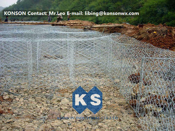 Flexible Steel Wire Mesh Gabion Rock Baskets Mountain Protect Mesh 80mm x 100mm